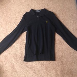 Navy long sleeve men’s polo